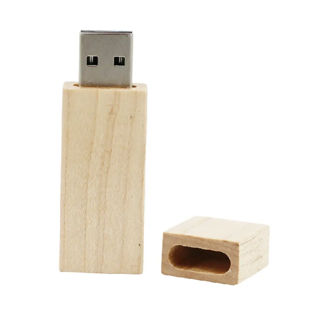 A buon mercato di Legno USB Flash Drive 2GB 4GB 8GB di Legno Pen Drive 16GB 32GB 64GB memory Stick USB di Trasporto Incisione Logo Regalo di Nozze