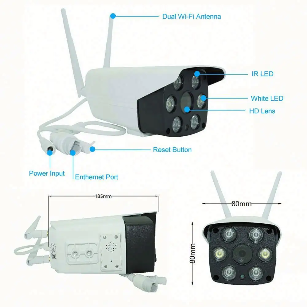 Profesional DIY smart home video überwachung hd 2-weg 1080 kit outdoor 1080p cctv kamera