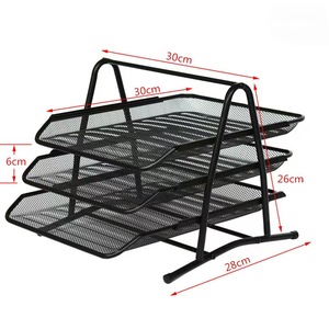 Factory Wholesale Three Layer Four Layer Metal <strong>File</strong> Tray <strong>File</strong> Bar Data Sorting A4 <strong>File</strong> Rack Office Desktop Storage Rack - Product Image 3