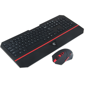 Teclado y ratón inalámbricos para ordenador, combo de teclado y ratón USB de 2,4G, juego recargable