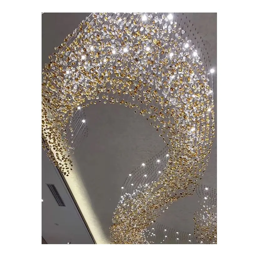 Lámpara colgante de cristal para centro comercial, hotel, club, interior, restaurante, art deco, de alto rendimiento