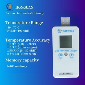 Registrador de temperatura y humedad de cadena de frío con registrador de datos USB para envío de material plástico compatible con OEM y ODM