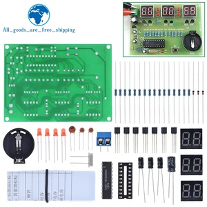 TZT DIY <strong>Kits</strong> AT89C2051 Electronic Clock Digital Tube LED Display Suite Electronic Module Parts and Components DC 9V - 12V - Product Image 6