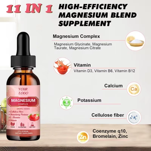 Oem Label pribadi menghilangkan stres, dosis berat laju 500mg Vitamin B6 Magnesium Glycinate tetesan kesehatan mulut dewasa - Product Image 3