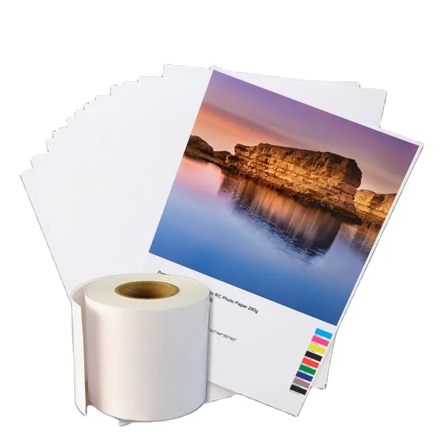 Melhor Único Atacado A4 310g RC Photo Paper para Impressora Inkjet brilhante