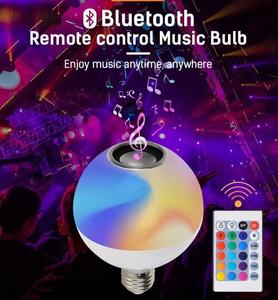 Светодиодные смарт-музыкальные лампы, 12 Вт E27 RGB музыкальная лампа динамик с пультом дистанционного управления 24 клавиши - Product Image 3