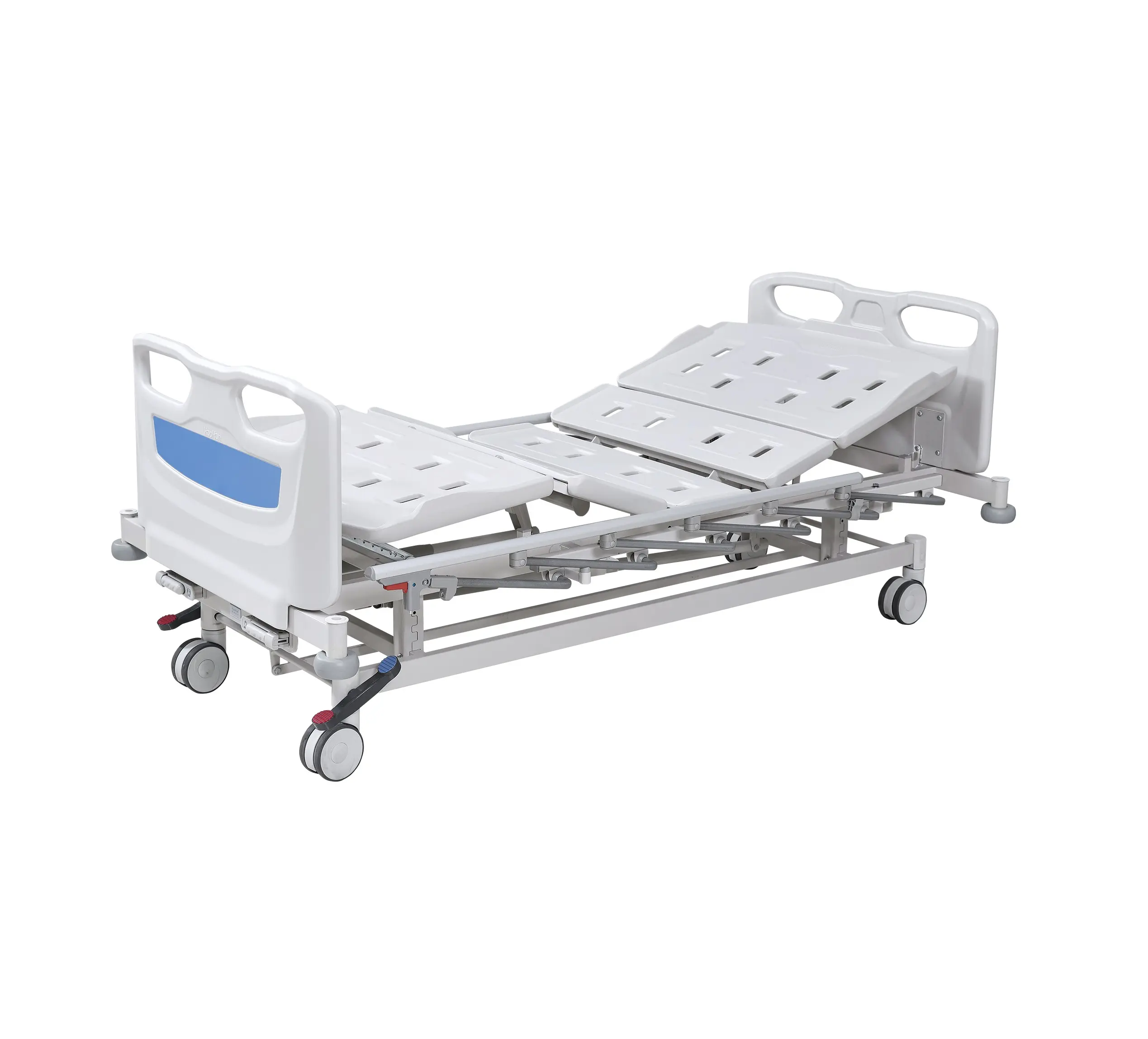 HH/BC-F-3-G-020-A Placa de cabeça ABS manual do paciente, cama de hospital com duas manivelas para clínica e hospital, venda imperdível
