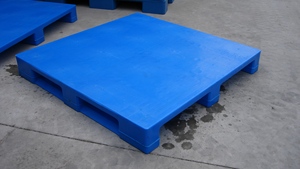 48x48 HUADING HDPE Steel Pallets <strong>Cost</strong>-Effective Recycled Plastic Roll Pallet with 4-Way <strong>Entry</strong> for Warehouses Single Faced Style - Product Image 3