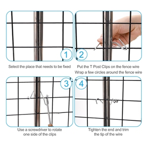 T-trụ cột dây kẹp thép mạ kẽm hàng rào kẹp, được sử dụng để sửa chữa các vườn trang trại đường thể thao hàng rào - Product Image 4