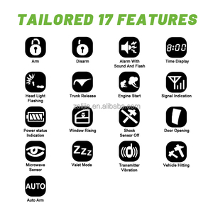 Nto Viper 2-cách LCD từ xa Xe Báo động Hệ thống an ninh với điều khiển từ xa động cơ tự động trộm cắp bảo vệ cho SUV/Sedan 12V điện áp - Product Image 4