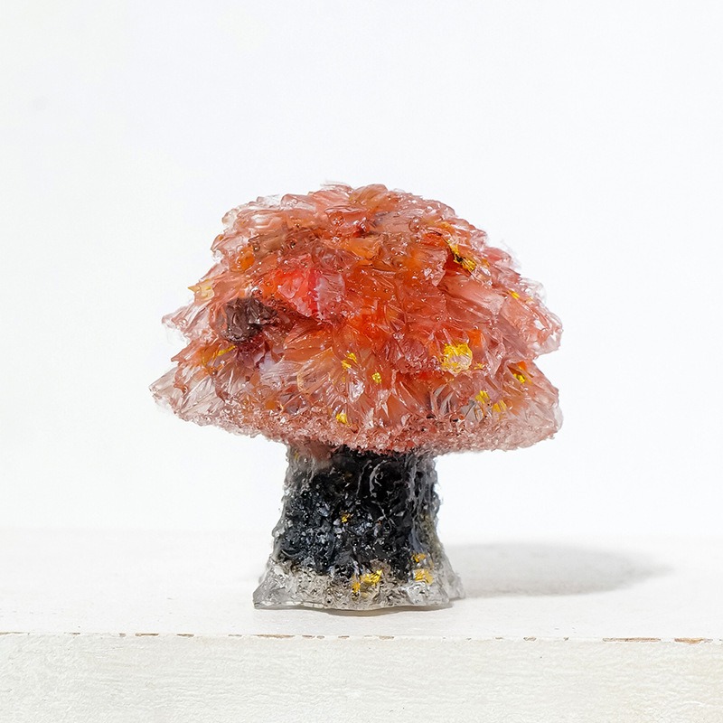 Agate arc-en-ciel-rouge