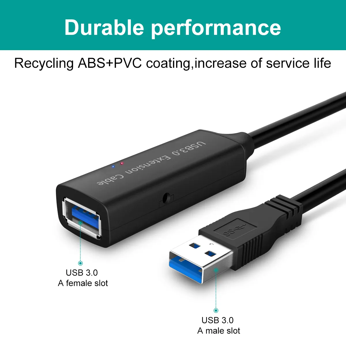 RSHTECH PVC 10M 20M 30M Verlängerung kabel USB 3.0 Ein Stecker-zu-Buchse-Kabel mit eingebauten Signal verstärker chips USB-Datenkabel