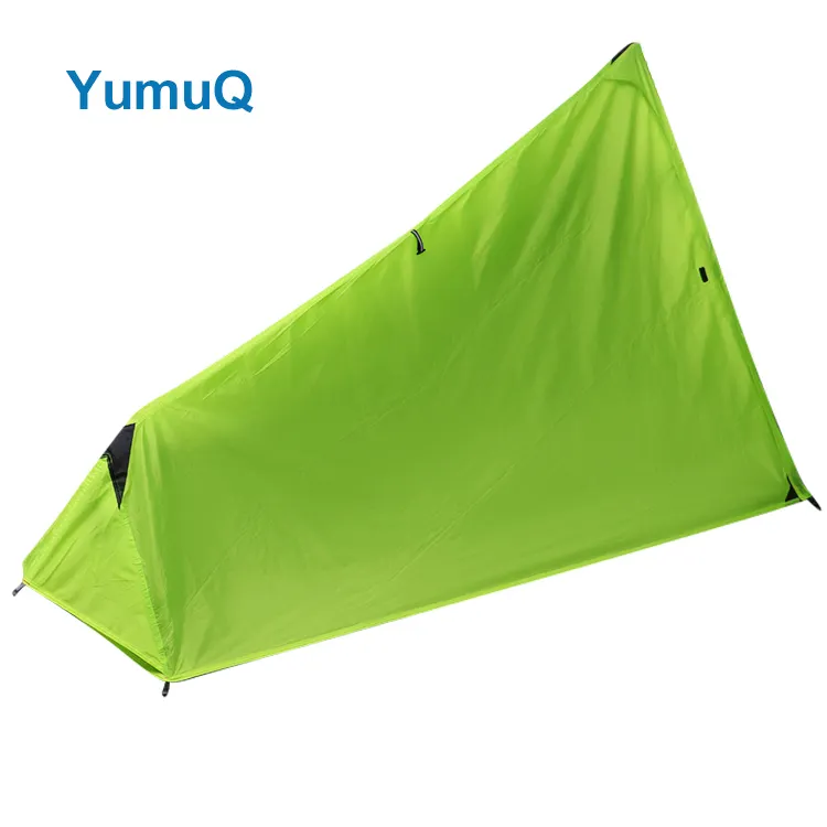 YumuQシリコンコーティングされた屋外シングルビビー寝袋屋外ピクニックハイキングキャンプ用の小さなバックパッキングテント