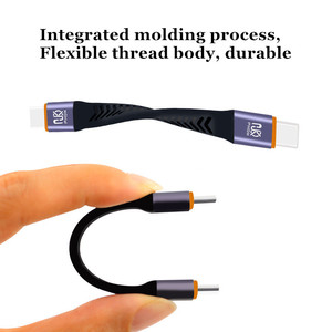 Typ c Datenkabel USB3.2 Gen2 männlich zu weiblich USB3 Kurzplattenkabel 40Gbps schnelles Aufladen Gerades Typ-C zu Typ-C-Kabel - Product Image 4
