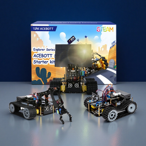 ACEBOTT Starter di programmazione educazione solare braccio Robot 4WD serbatoio ESP32 Robot auto fai da te telecamera visione Arduino Robot Kit per auto - Product Image 1