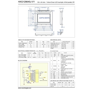 China Factory 12864 LCD-Display 128x64 Punkte STN Blau Gelb Grün LCD-Modul 3,3 V 5V. - Product Image 6