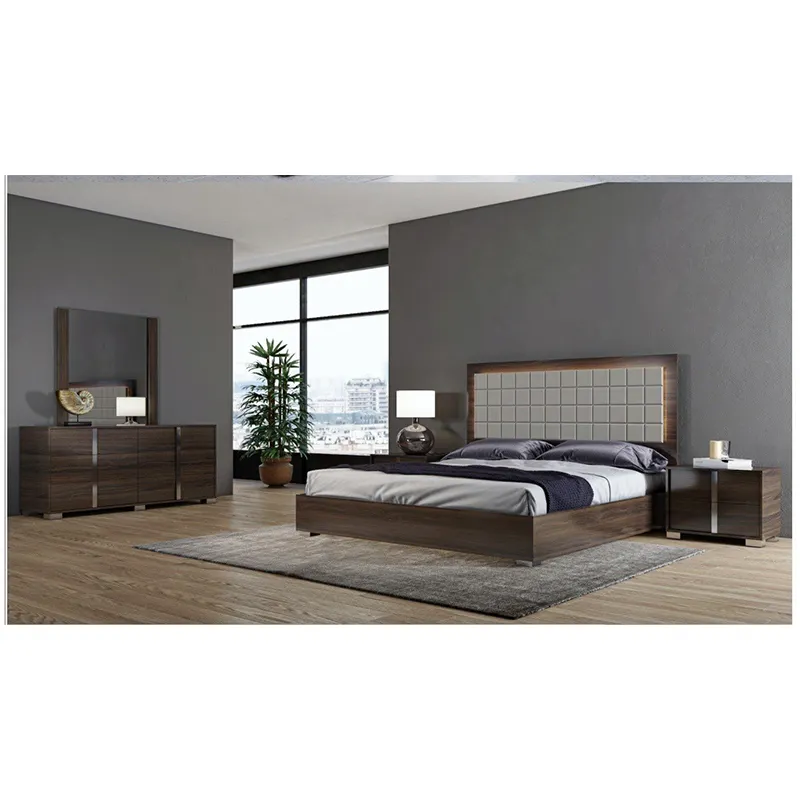 Ensemble de meubles de chambre à coucher italiens de luxe Lit King Size Lit double italien moderne de dernière génération Meubles design