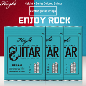 RX15-<strong>C</strong> Electric Guitar <strong>Strings</strong> Colorful Silver-Plated Winding Multifil Nylon Core Anti-Rust Musical Instrument Accessories - Product Image 5