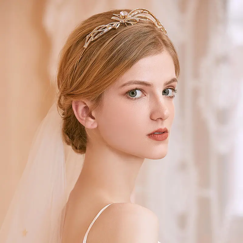 Vintage Luxus Diamant Brautkronen Glitter Kristall Bowknot Kopf bedeckung Twinkle Zircon Tiara für Mädchen Geburtstag Königin Accesorios Mujer