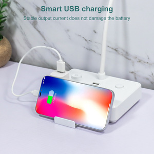 <strong>2</strong> <strong>in</strong> <strong>1</strong> Rechargeable Desktop Charging Station with LED Light Power Strip Socket Surge Protector with USB Extension Cord - Product Image 2