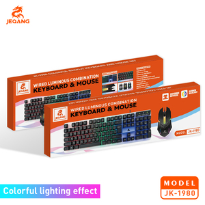Jeqang-1980 RGB Wired <strong>Keyboard</strong> and Mouse Set New Optical USB Interface for laptops <strong>computer</strong> - Product Image 6
