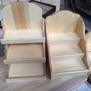 Soporte elevador de exhibición de madera de 3 niveles para encimera, soporte emergente, estante de especias para almacenamiento de cocina, organizador, foto, tarjeta - Product Image 6