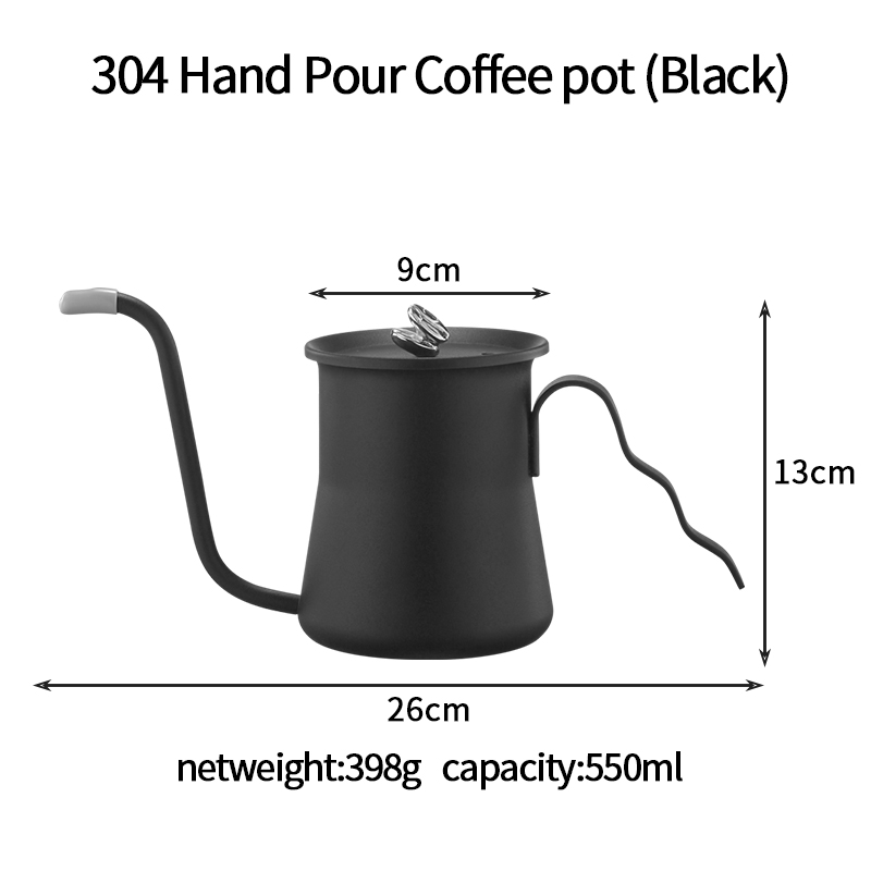 มือ304เทหม้อกาแฟ (สีดำ)