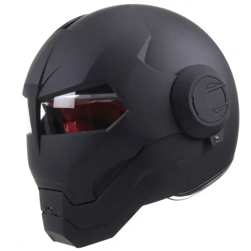 ABS Iron Man Modular Helmet Customizable LOGO Flip Up Helmet Motocross Cascos Full Face Motorcycles Helmet