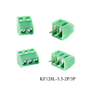 10個KF128L-3.5 2P 3Pダイレクトプラグ300V 10A 3.5mmピッチねじタイプPCB端子ブロック低位置スプライシング - Product Image 1