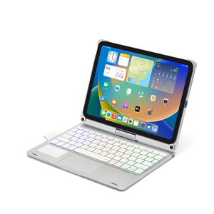 Nueva llegada para iPad 10th 10,9 pulgadas 360 grados de rotación aceptar OEM con BT retroiluminado Touchpad teclado inalámbrico funda Tablet - Product Image 3