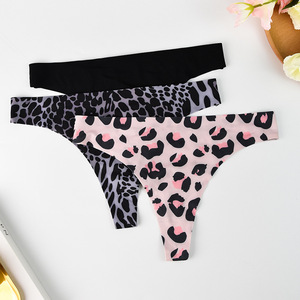 Personalizado Calcinhas Sem Costura 3862 # Custom Mulheres Impresso Leopard Thong <span class=keywords><strong>One</strong></span> Piece Calcinhas Senhoras em Massa Invisível Seamless <span class=keywords><strong>G</strong></span>-<span class=keywords><strong>string</strong></span>