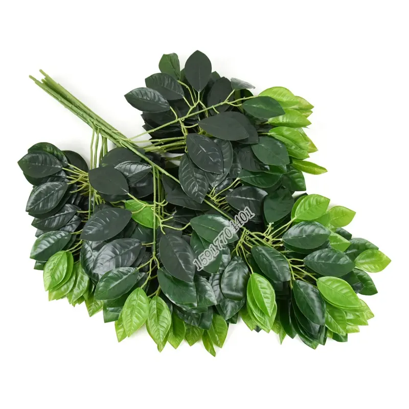 Hot sale factory price PVC leaves realistic fake plant Orange artificial leaf for decoration