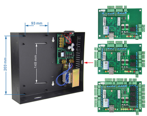 Webserver-App für die Tür zugangs kontroll karte SDK-Protokoll TCP/IP-Panel mit kostenloser Software 1/2/4 Door Acess Control System Kit