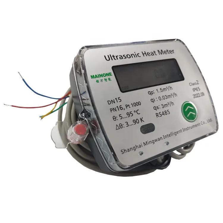 Medidor de calor ultrasónico MAINONE, medición de enfriamiento y medición de calefacción con salida de pulso/LoRaWAN, con 1/2/2/1/2/2/1/2/2