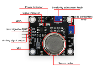 MQ137 detects the qualitative detection of an upgraded version of the <strong>analog</strong> <strong>output</strong> MQ-137 ammonia gas <strong>sensor</strong> module - Product Image 2