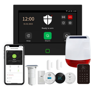 433Mhz Tuya compatible con iOS y Android App Control remoto inalámbrico GSM Wifi sistema de alarma de seguridad para el hogar para hogares - Product Image 1