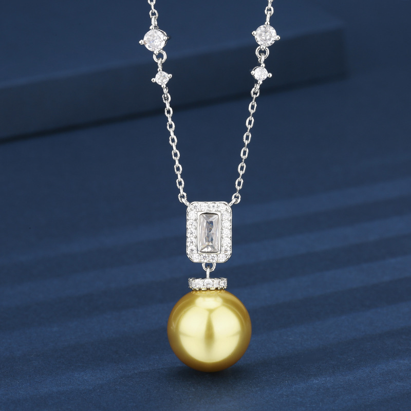 Golden Balls pendant with chain