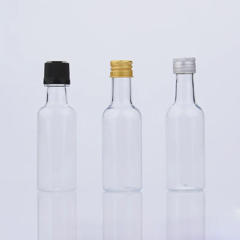 Holesale-botella de plástico de 50ml para centro comercial, lcohol, lcohol