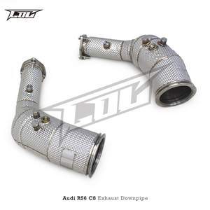 ท่อไอเสียสเตนเลสแบบมีขั้วปลายท่อที่มี opf/gpf ท่ออ่อนสำหรับ C8 RS7 Audi RS6 4.0T 2021-2022 - Product Image 4