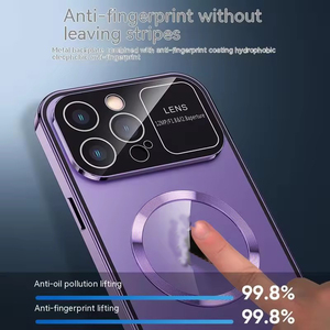 IPhone 15 için Premium Metal çerçeve kabuk Pro Max kılıf kapak ile 360 tam vücut koruma manyetik telefon kılıfı ekran ile - Product Image 3
