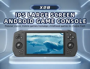 Powkiddy X28 Android 11 Unisoc kaplan T618 5.5 inç dokunmatik IPS ekran el Retro oyun konsolu Google mağaza - Product Image 2