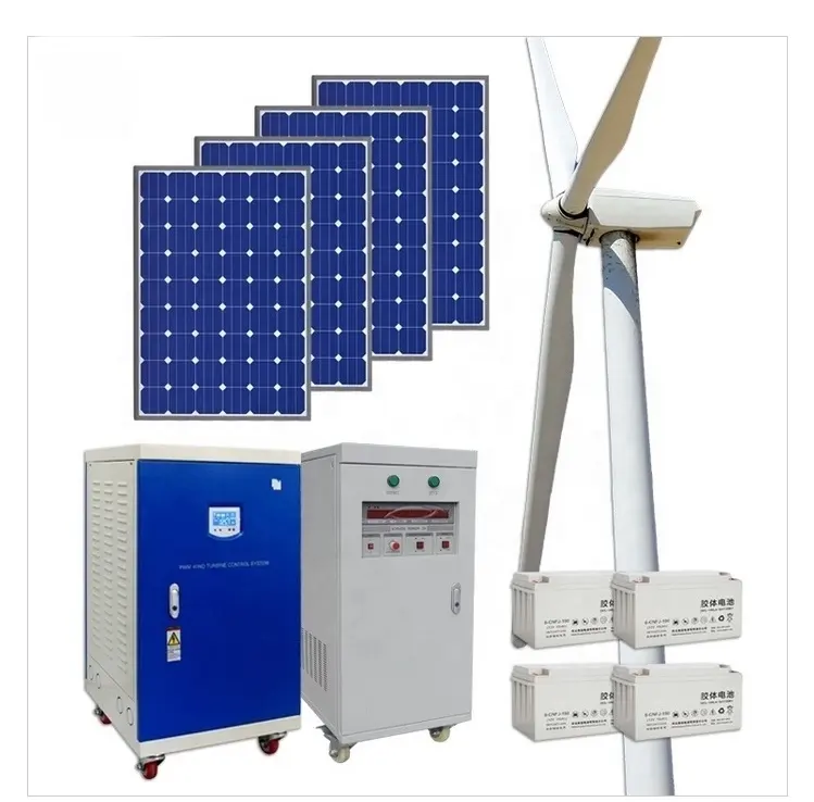 Azienda agricola domestica utilizza tutto in uno 5KW 10KW 20KW 30KW off grid energia rinnovabile libera energia solare sistema ibrido eolico