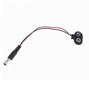 100 pezzo DC 9V cavo di alimentazione a pulsante della batteria con fibbia del cavo di alimentazione connettore CC per Arduino Uno R3 connettore Jack fai da te - Product Image 2