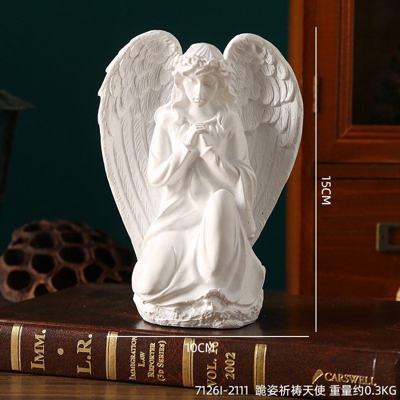 7126i-2111 angel ornaments-kneeling prayer angel
