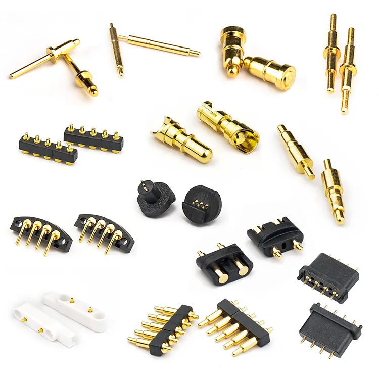 Pogo pinli konnektör pogopin pil yayı yüklü kontak SMD iğne PCB 2 3 4 5 6 7 8 9 10 12 14 15 16 18 20 pogo pin 0.5