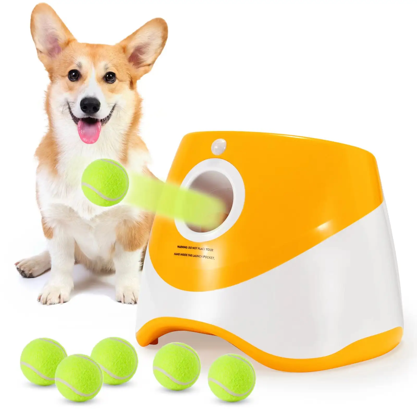 Großhandel Outdoor Pet Automatische Tennisball Launcher Hunde training Spielzeug Interaktive Fetch Throwing Ball Maschine