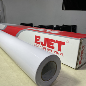 עב להדפסה מבריק לבן vinil רול pvc עצמי דבק מדבקה ויניל