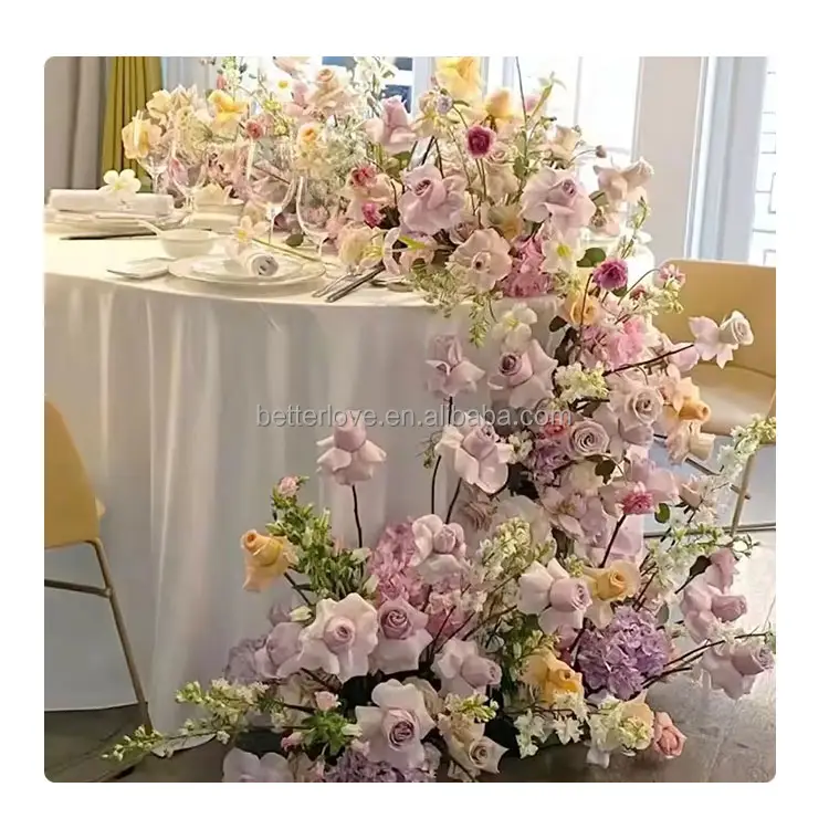 Свадебная церемония дорожное Руководство украшение дома ручной работы из вспененного материала цветы многоцветные шелковые искусственные цветы на ощупь