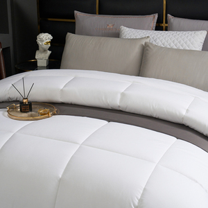 Bán Buôn Khách Sạn Trắng Giường Đôi Nữ Hoàng Vua Kích Thước Giá Rẻ 1 Mảnh 100% Bông Vải Polyester Điền Quilt - Product Image 3