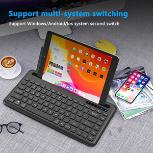 Tastiera wireless bluetooth ricaricabile con slot per schede tastiera da ufficio bluetooth per tablet portatile muto per ufficio - Product Image 4
